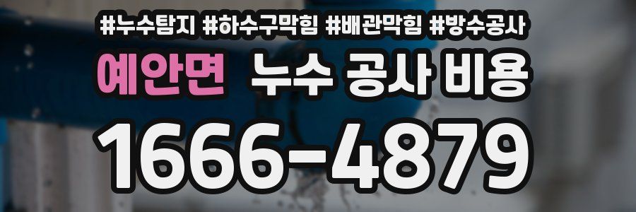 예안면 누수 공사 비용