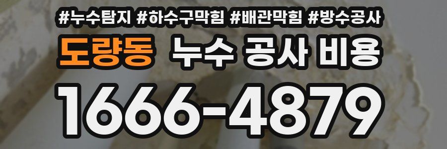 도량동 누수 공사 비용