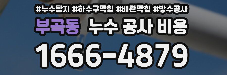 부곡동 누수 공사 비용