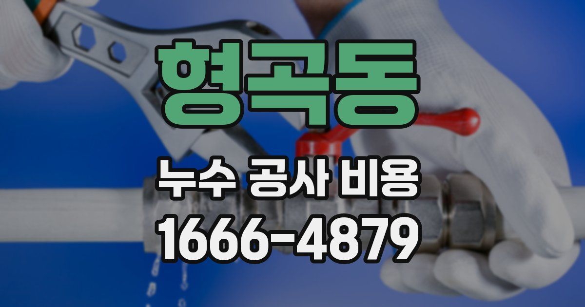 형곡동 누수 공사 비용