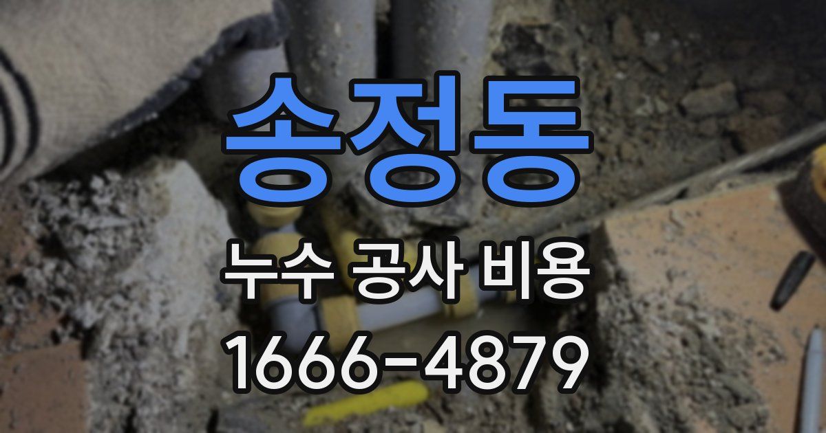 송정동 누수 공사 비용