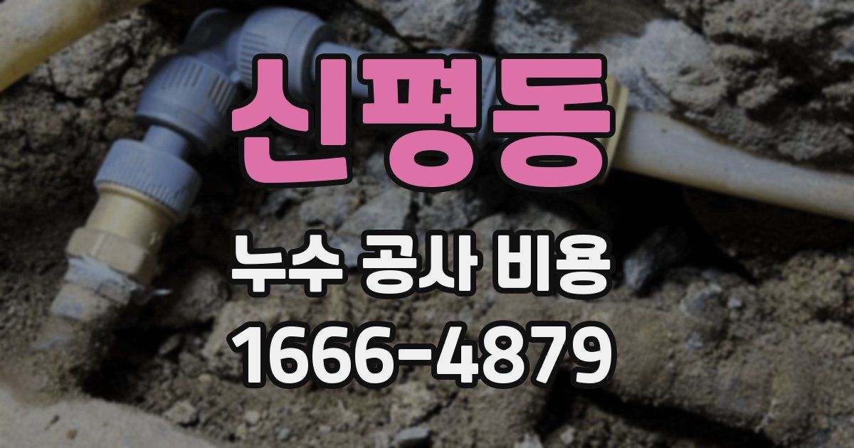 신평동 누수 공사 비용
