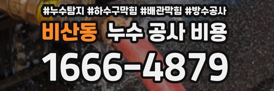 비산동 누수 공사 비용