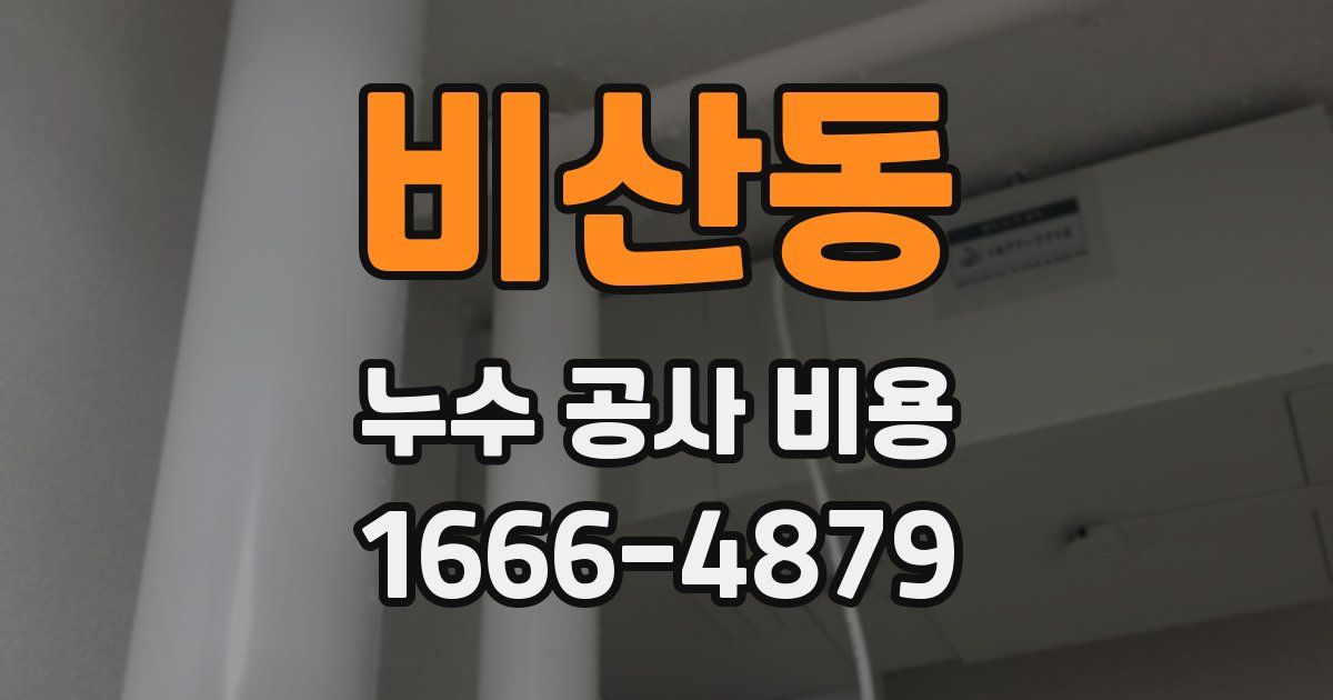 비산동 누수 공사 비용