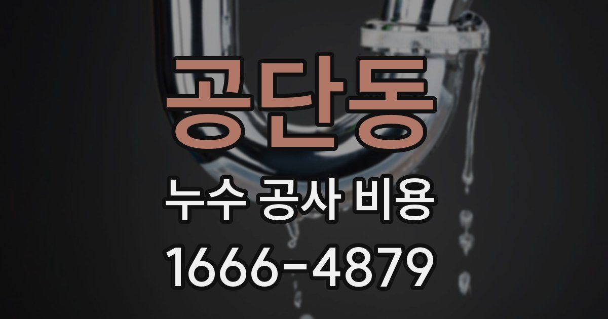 공단동 누수 공사 비용