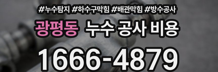 광평동 누수 공사 비용