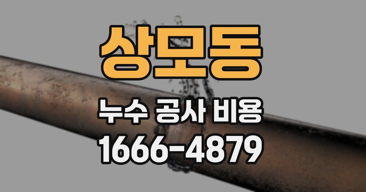 상모동 누수 공사 비용