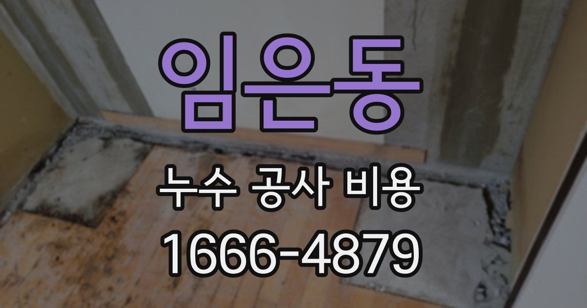 임은동 누수 공사 비용
