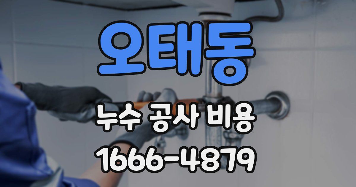 오태동 누수 공사 비용