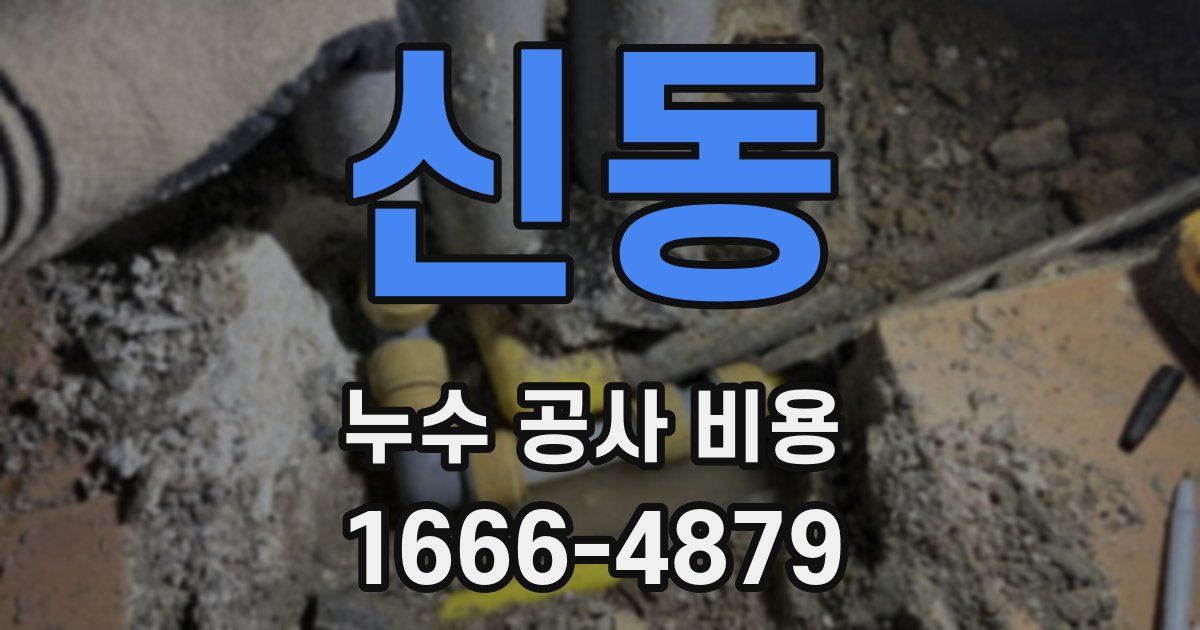신동 누수 공사 비용