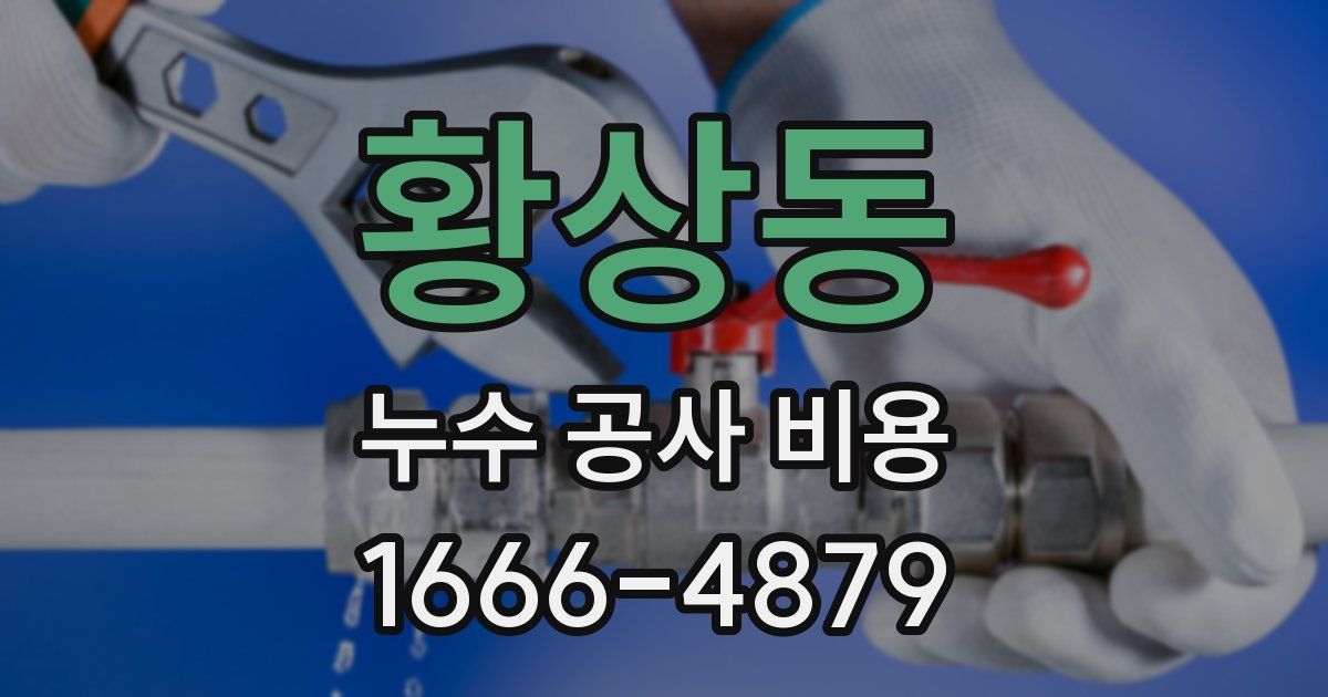 황상동 누수 공사 비용