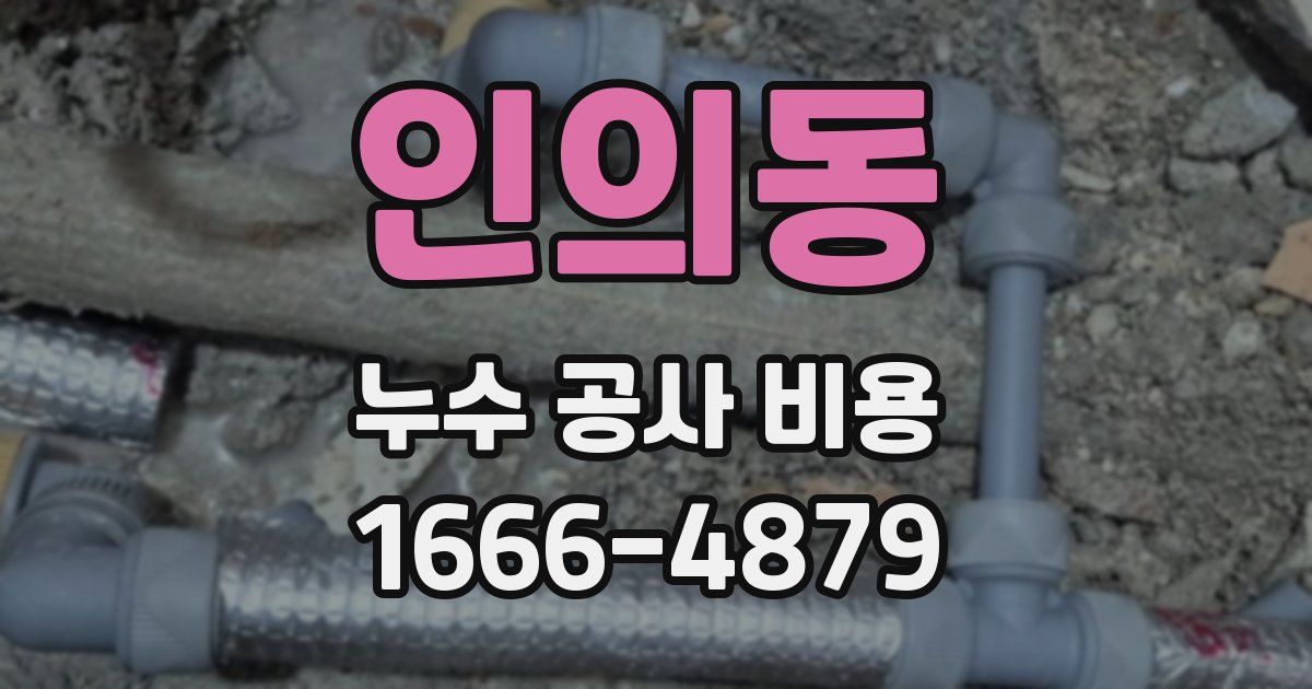 인의동 누수 공사 비용
