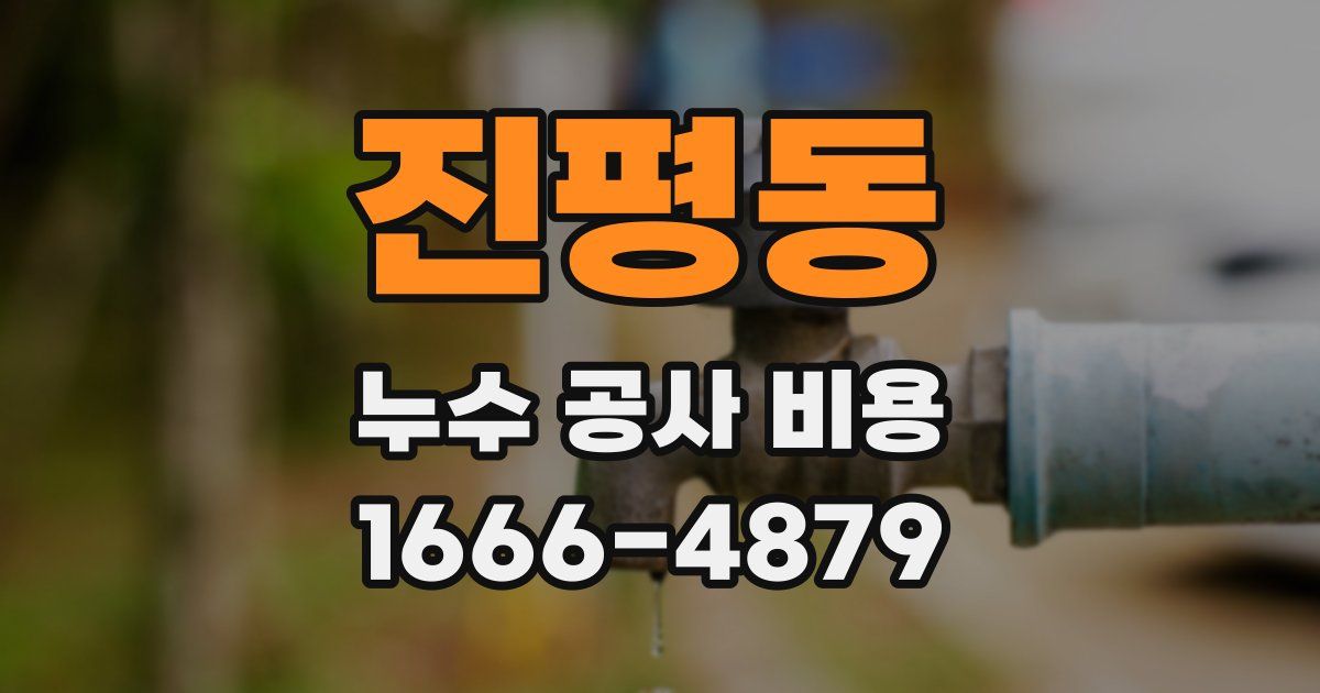 진평동 누수 공사 비용