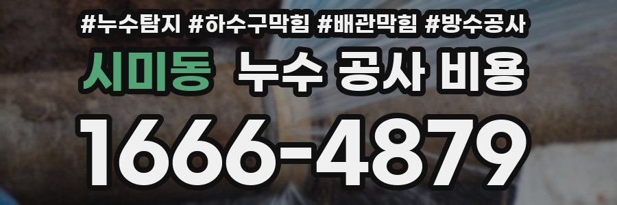 시미동 누수 공사 비용