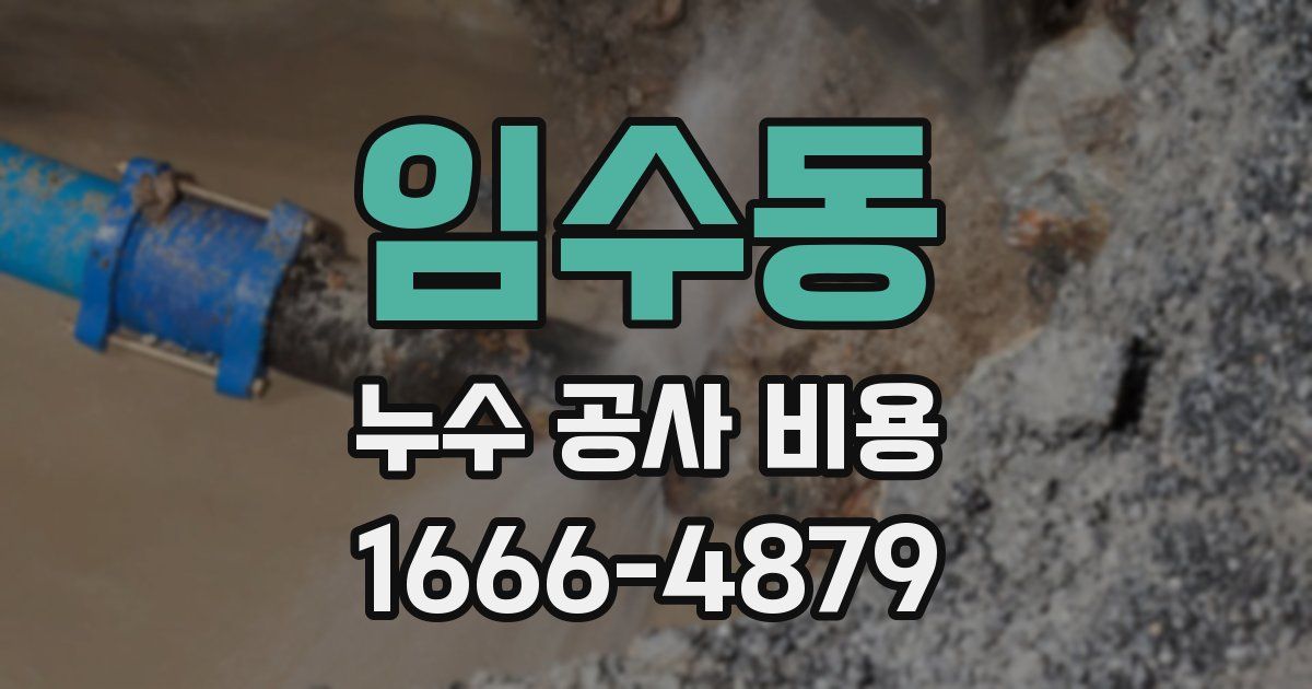 임수동 누수 공사 비용