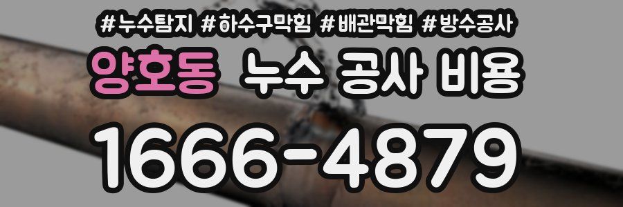양호동 누수 공사 비용