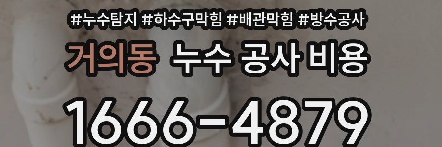 거의동 누수 공사 비용