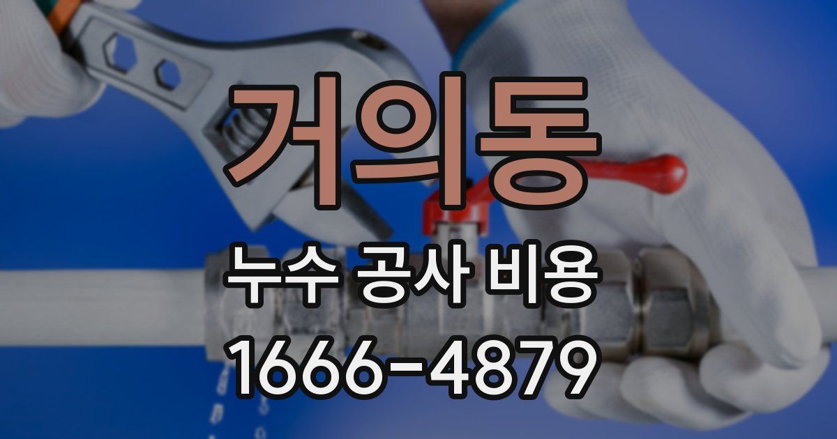 거의동 누수 공사 비용