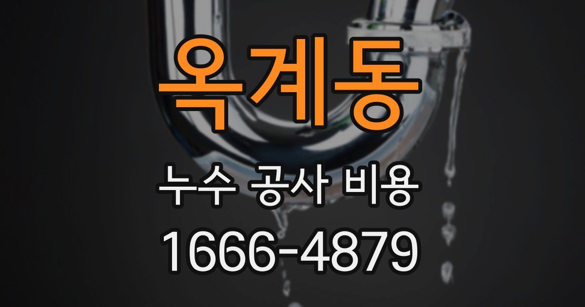 옥계동 누수 공사 비용