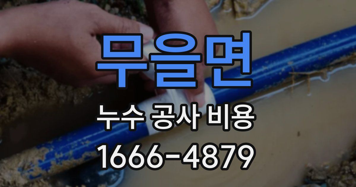 무을면 누수 공사 비용
