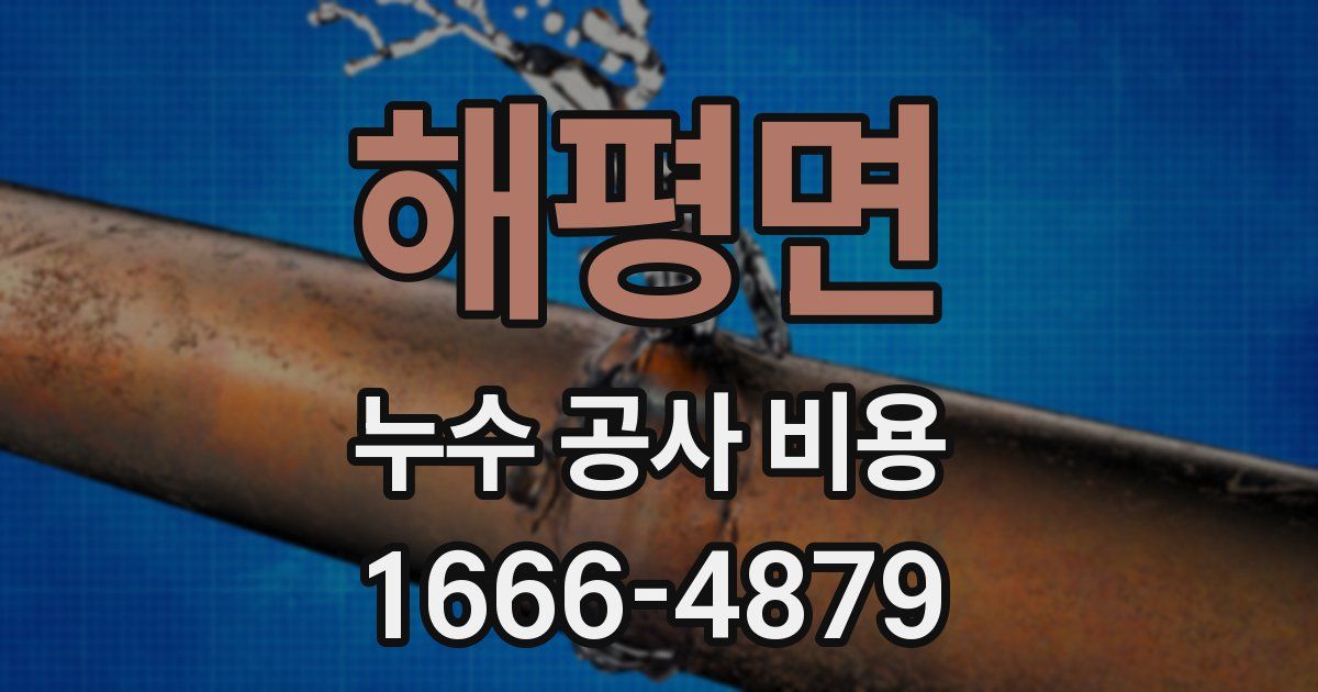 해평면 누수 공사 비용