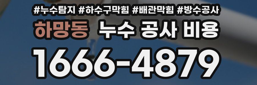 하망동 누수 공사 비용