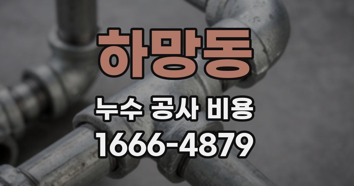 하망동 누수 공사 비용