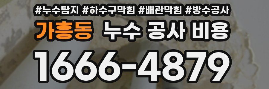 가흥동 누수 공사 비용