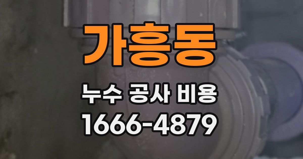 가흥동 누수 공사 비용