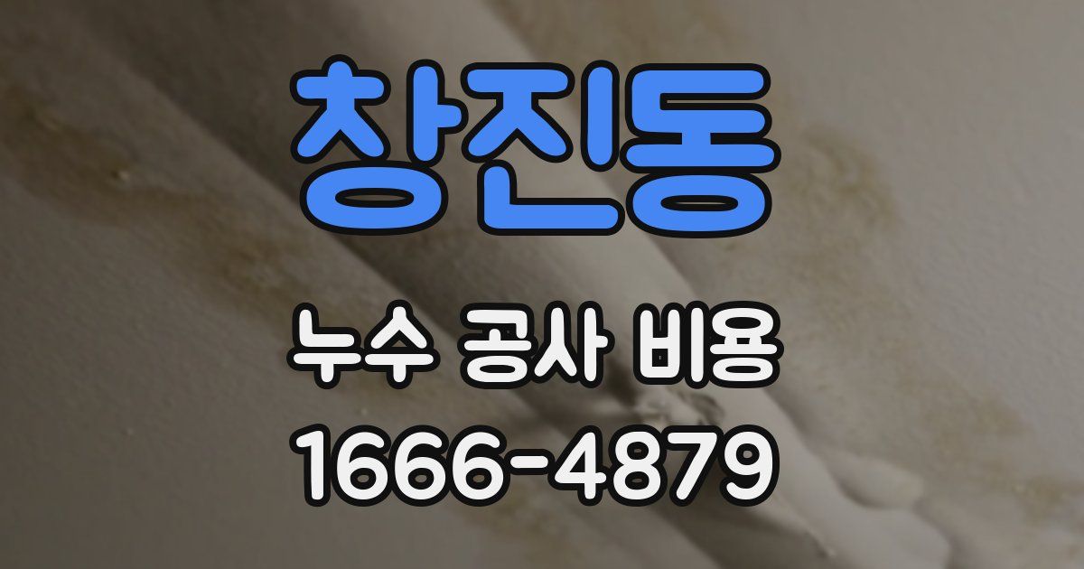 창진동 누수 공사 비용