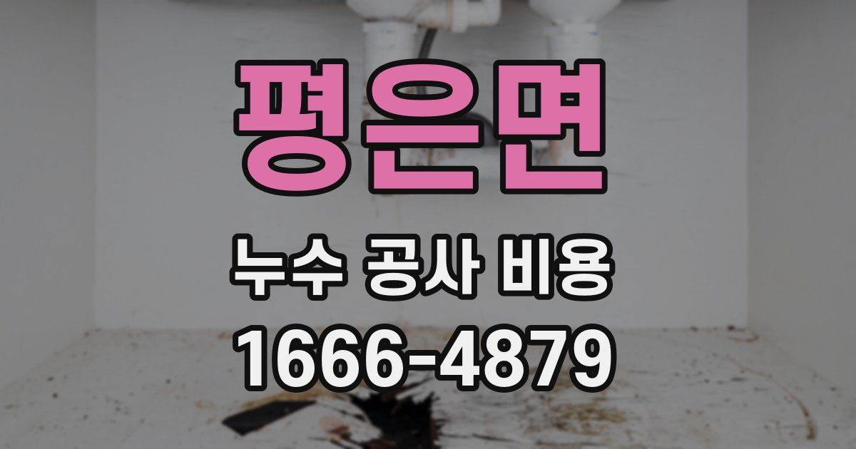평은면 누수 공사 비용