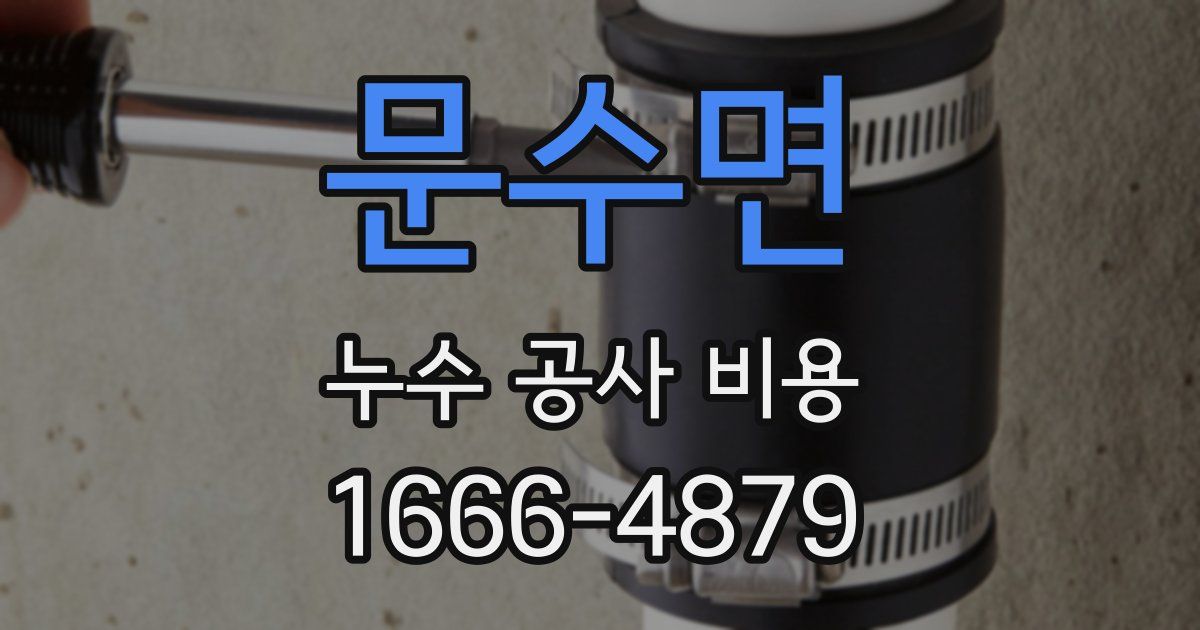 문수면 누수 공사 비용