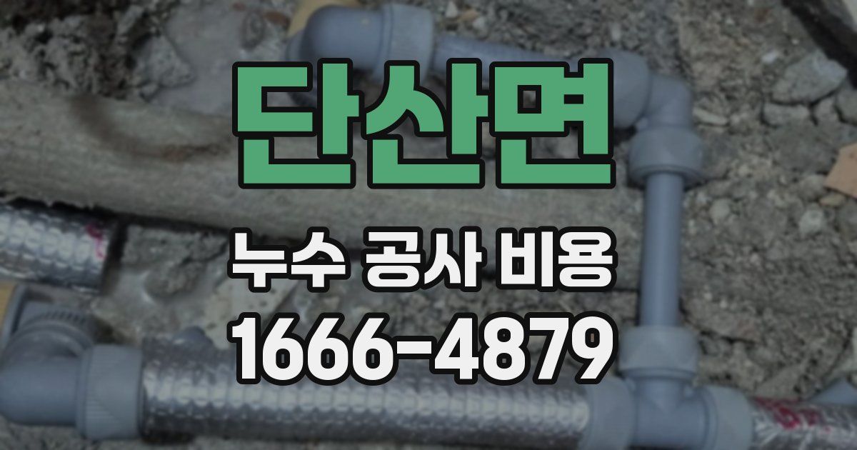 단산면 누수 공사 비용