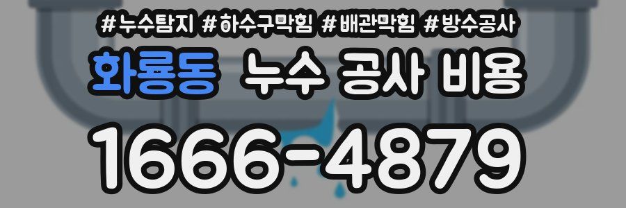 화룡동 누수 공사 비용