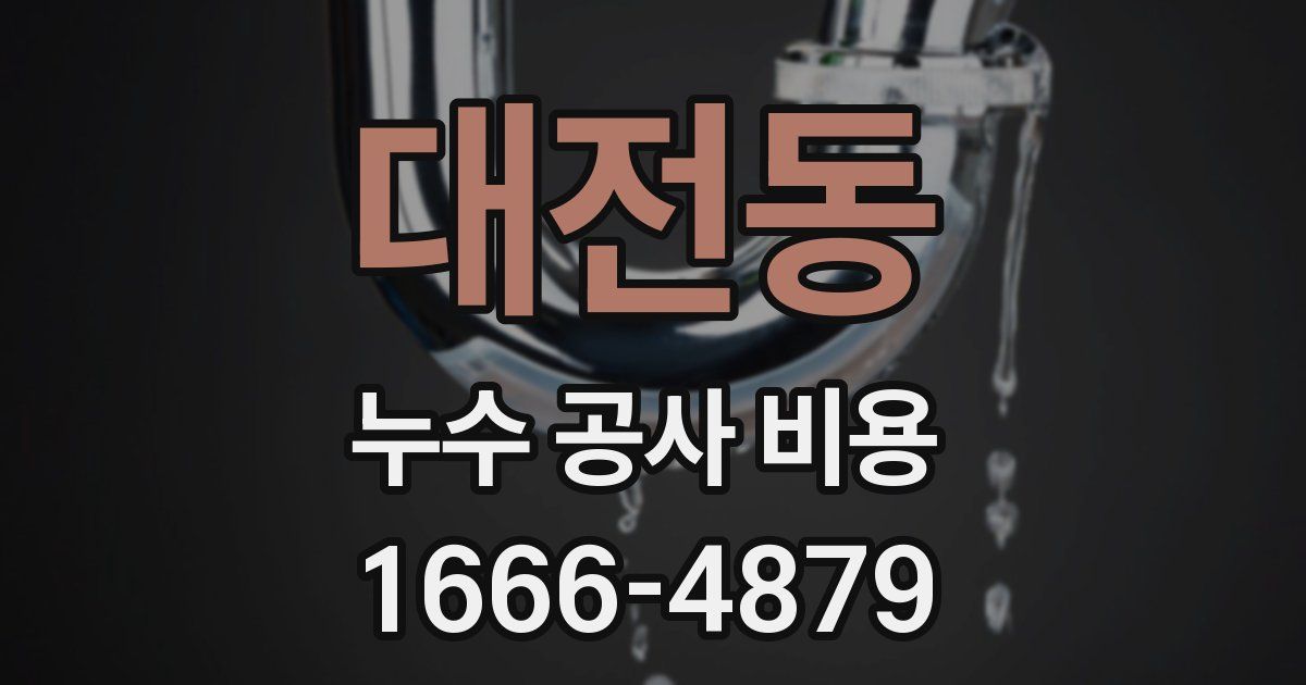 대전동 누수 공사 비용