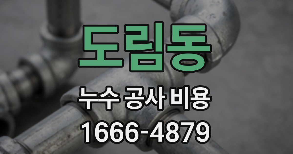도림동 누수 공사 비용