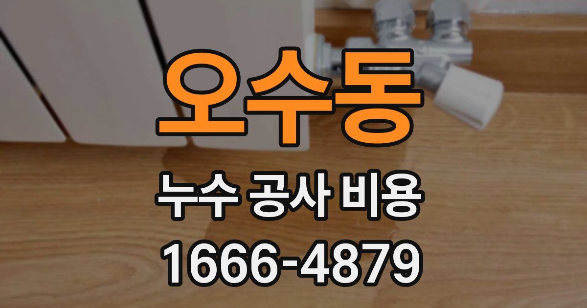 오수동 누수 공사 비용
