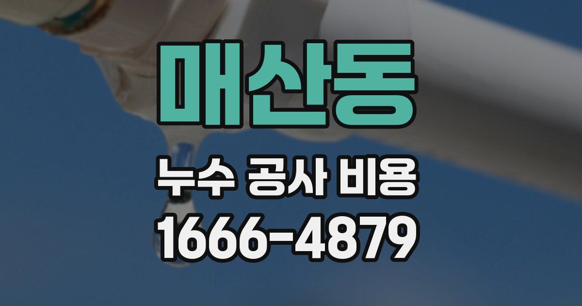 매산동 누수 공사 비용
