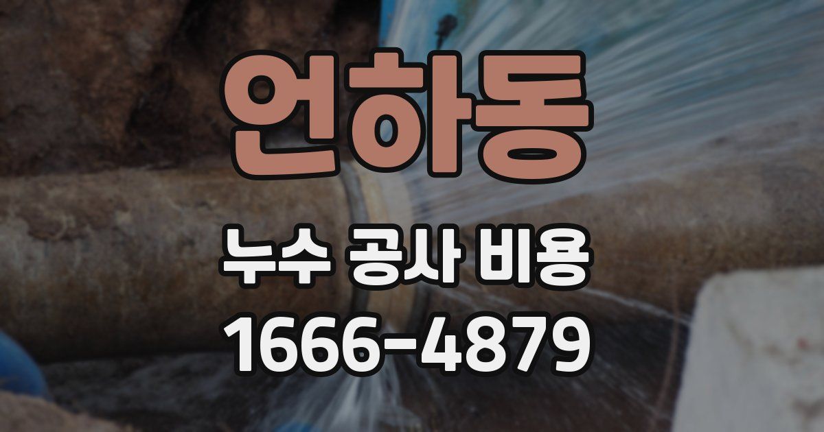 언하동 누수 공사 비용