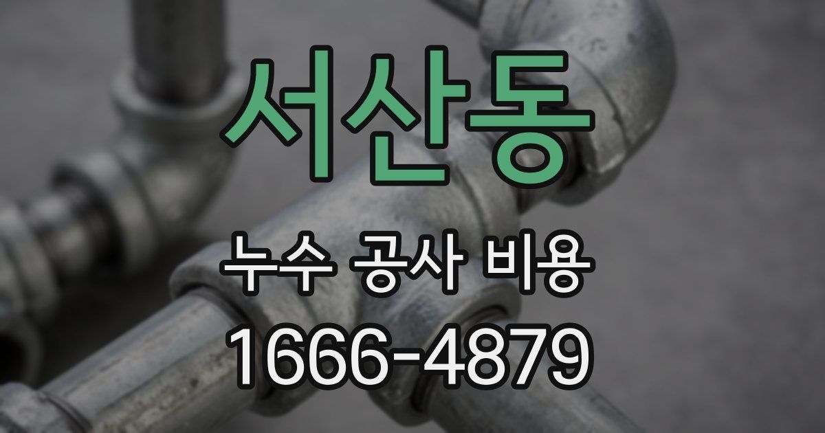서산동 누수 공사 비용