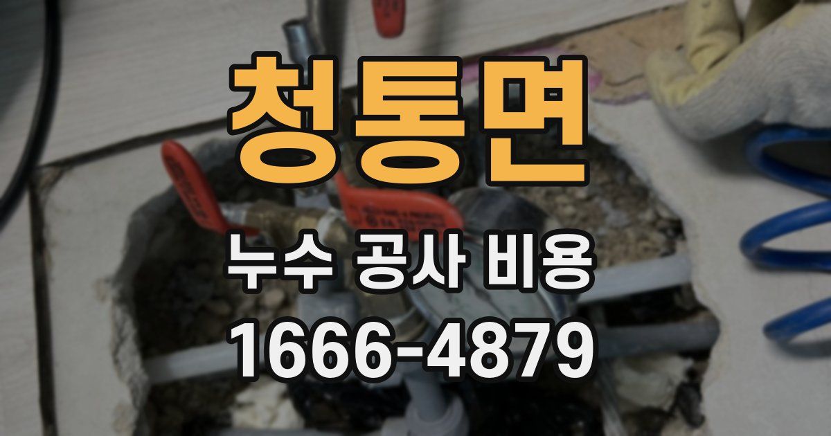 청통면 누수 공사 비용