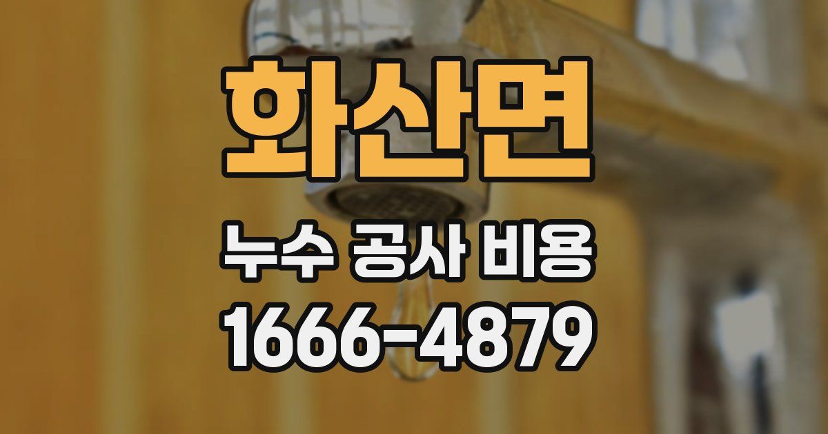 화산면 누수 공사 비용