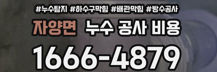 자양면 누수 공사 비용