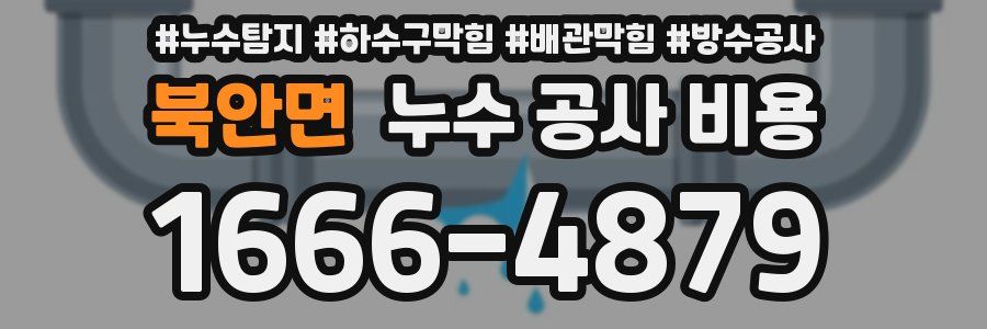 북안면 누수 공사 비용