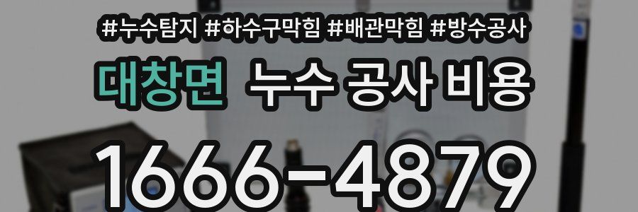 대창면 누수 공사 비용