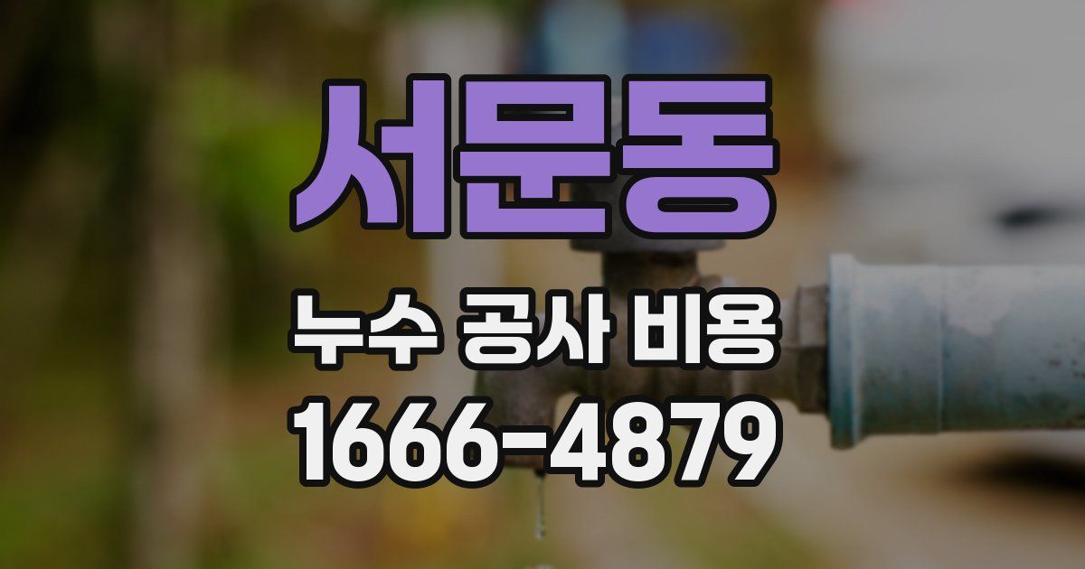 서문동 누수 공사 비용