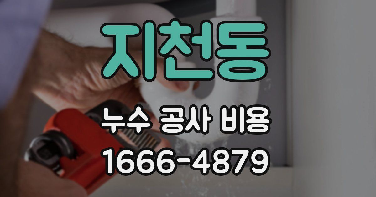 지천동 누수 공사 비용