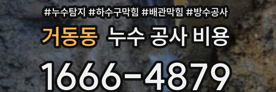 거동동 누수 공사 비용