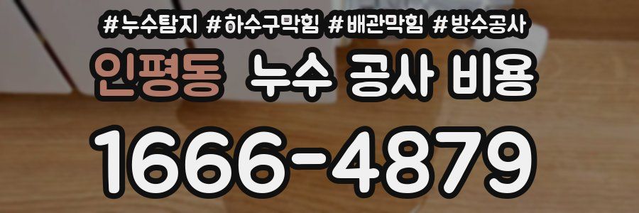 인평동 누수 공사 비용