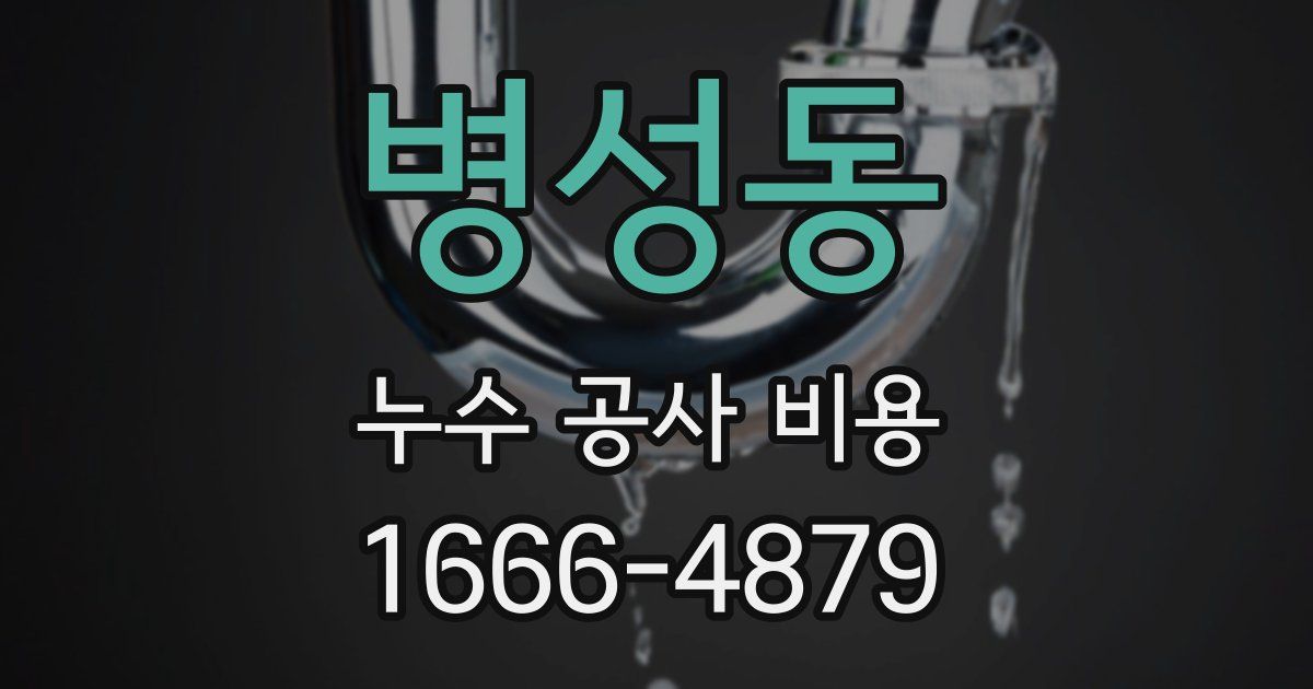 병성동 누수 공사 비용